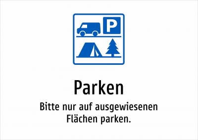 Parken - Bitte nur auf ausgewiesenen Flächen parken.