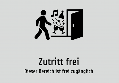 Zutritt frei - Dieser Bereich ist frei zugänglich