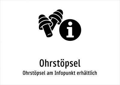 Ohrstöpsel - Ohrstöpsel am Infopunkt erhältlich