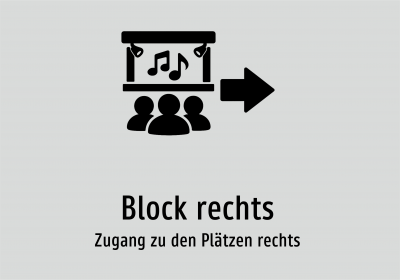 Block rechts - Zugang zu den Plätzen rechts