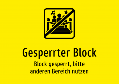 Gesperrter Block - Block gesperrt, bitte anderen Bereich nutzen