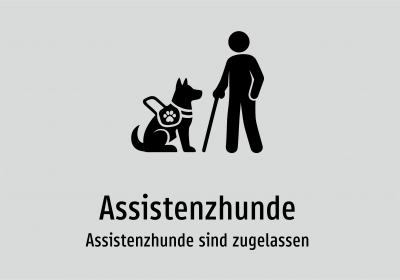 Assistenzhunde - Assistenzhunde sind zugelassen