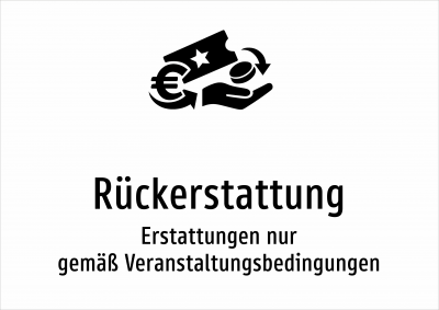 Rückerstattung - Erstattungen nur gemäß Veranstaltungsbedingungen