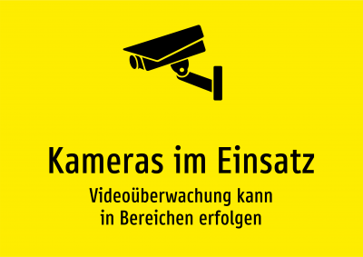 Kameras im Einsatz - Videoüberwachung kann in Bereichen erfolgen