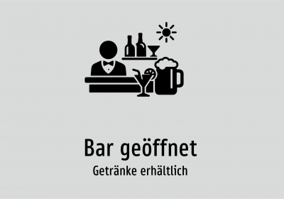 Bar geöffnet - Getränke erhältlich