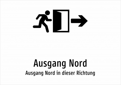 Ausgang Nord - Ausgang Nord in dieser Richtung