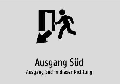 Ausgang Süd - Ausgang Süd in dieser Richtung