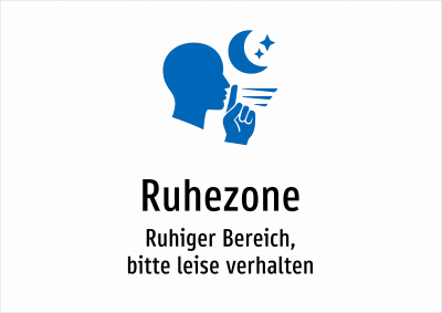 Ruhezone - Ruhiger Bereich, bitte leise verhalten