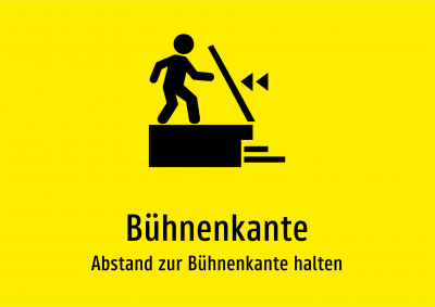 Bühnenkante - Abstand zur Bühnenkante halten