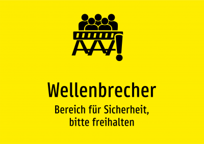Wellenbrecher - Bereich für Sicherheit, bitte freihalten