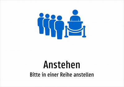 Anstehen - Bitte in einer Reihe anstellen