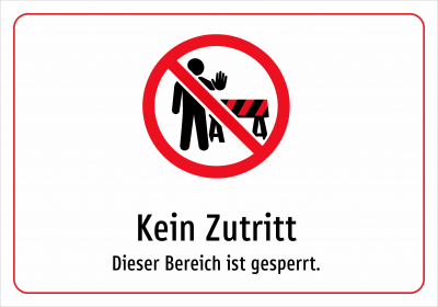 Kein Zutritt - Dieser Bereich ist gesperrt.