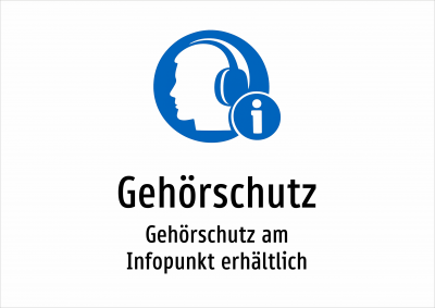 Gehörschutz - Gehörschutz am Infopunkt erhältlich
