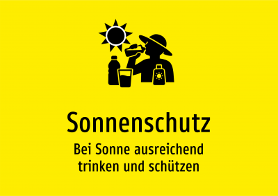 Sonnenschutz - Bei Sonne ausreichend trinken und schützen
