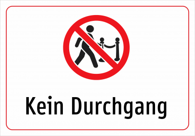 Kein Durchgang