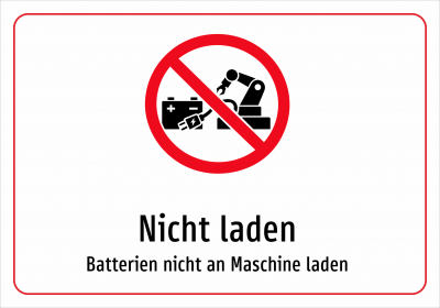 Nicht laden - Batterien nicht an Maschine laden
