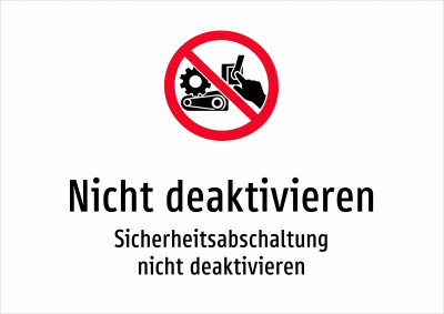 Nicht deaktivieren - Sicherheitsabschaltung nicht deaktivieren