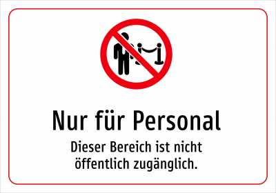 Nur für Personal - Dieser Bereich ist nicht öffentlich zugänglich.