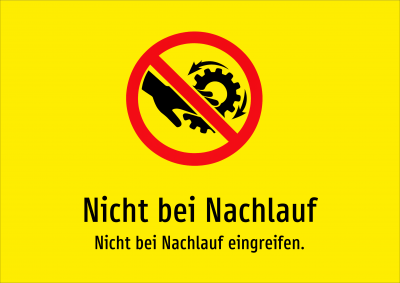Nicht bei Nachlauf - Nicht bei Nachlauf eingreifen.