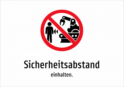 Sicherheitsabstand - einhalten.