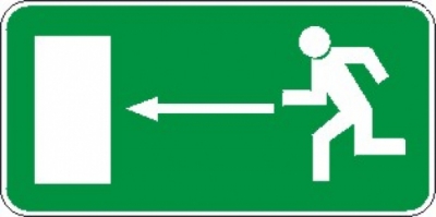 Rettungsweg linksweisend