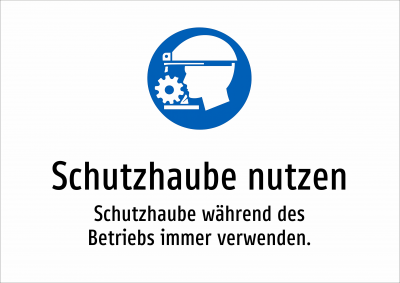 Schutzhaube nutzen - Schutzhaube während des Betriebs immer verwenden.