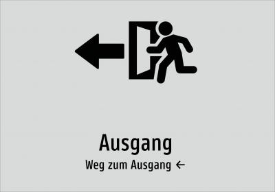 Ausgang - Weg zum Ausgang ←