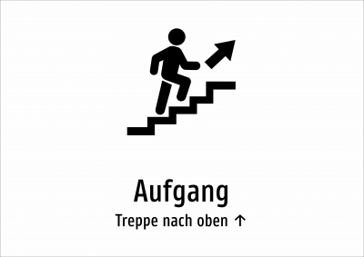 Aufgang - Treppe nach oben ↑