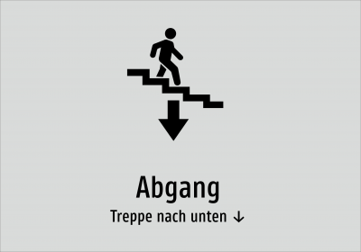 Abgang - Treppe nach unten ↓