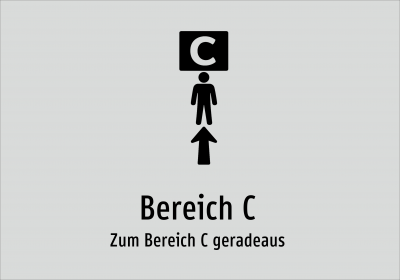 Bereich C - Zum Bereich C geradeaus
