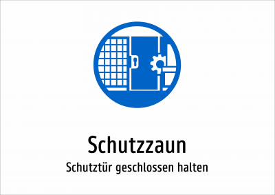 Schutzzaun - Schutztür geschlossen halten