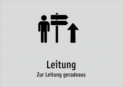 Leitung - Zur Leitung geradeaus