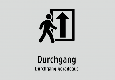 Durchgang - Durchgang geradeaus
