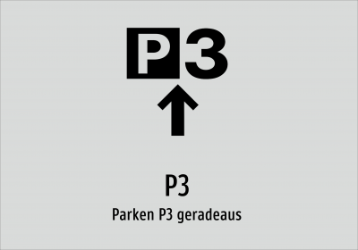 P3 - Parken P3 geradeaus