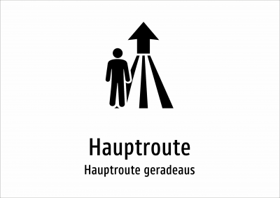 Hauptroute - Hauptroute geradeaus