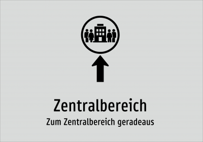 Zentralbereich - Zum Zentralbereich geradeaus