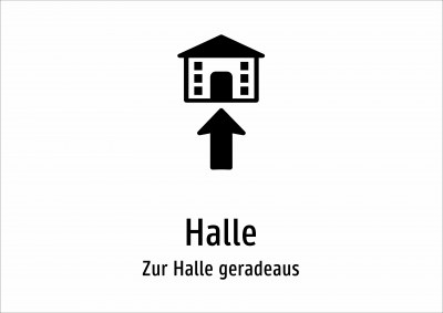 Halle - Zur Halle geradeaus