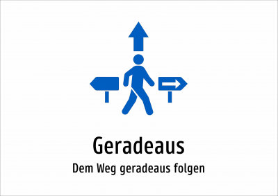 Geradeaus - Dem Weg geradeaus folgen