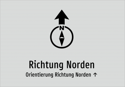 Richtung Norden - Orientierung Richtung Norden ↑