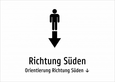 Richtung Süden - Orientierung Richtung Süden ↓