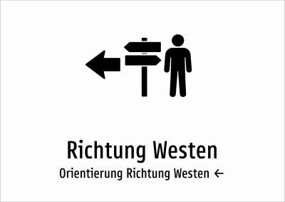 Richtung Westen - Orientierung Richtung Westen ←