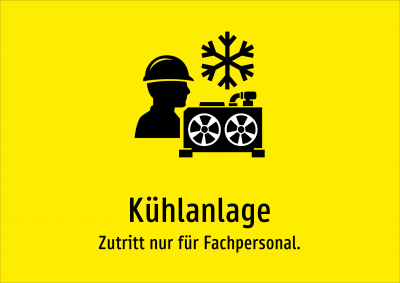 Kühlanlage - Zutritt nur für Fachpersonal.