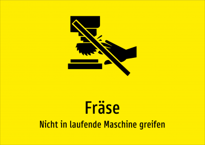 Fräse - Nicht in laufende Maschine greifen