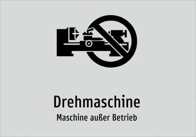 Drehmaschine - Maschine außer Betrieb