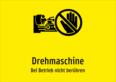 Drehmaschine - Bei Betrieb nicht berühren