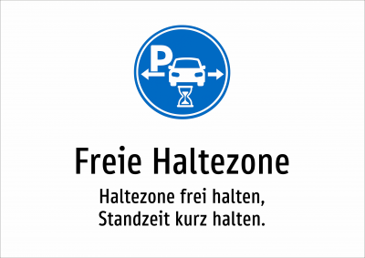 Freie Haltezone - Haltezone frei halten, Standzeit kurz halten.