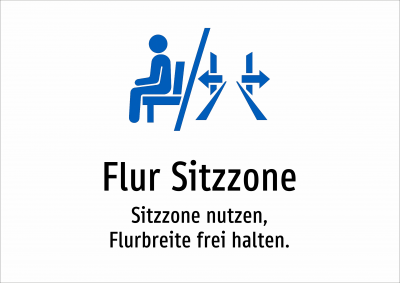 Flur Sitzzone - Sitzzone nutzen, Flurbreite frei halten.