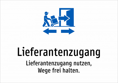 Lieferantenzugang - Lieferantenzugang nutzen, Wege frei halten.
