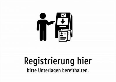 Registrierung hier - bitte Unterlagen bereithalten.