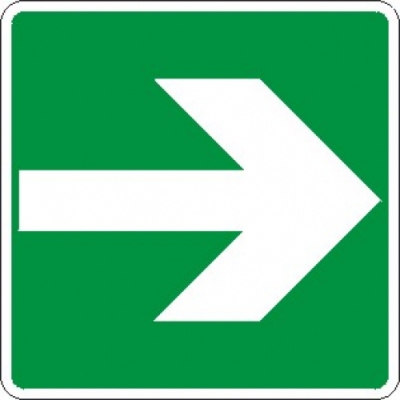 Richtungsangabe für Erste-Hilfe-Einrichtungen